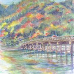 嵐山渡月橋　秋