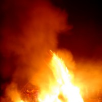 花背松上げ 　松上げ　火祭り
