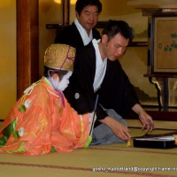 祇園祭 生稚児結納の儀  綾傘鉾　常盤御殿