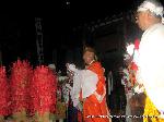 狸谷不動院　千日詣り火渡り祭 : 夏越の幣に祈祷が行われる