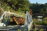 京都の秋 : インクラインの大きな滑車や船受枠と台車