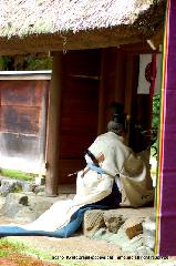 京のお伊勢さん　日向大神宮 : 神楽人の長が人長舞奉奏の内宮参詣をする