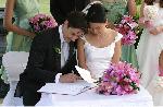 婚礼の儀 : 人前式での署名