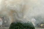 広隆寺　聖徳太子御火焚祭 : 護摩壇から立ち上がる猛煙
